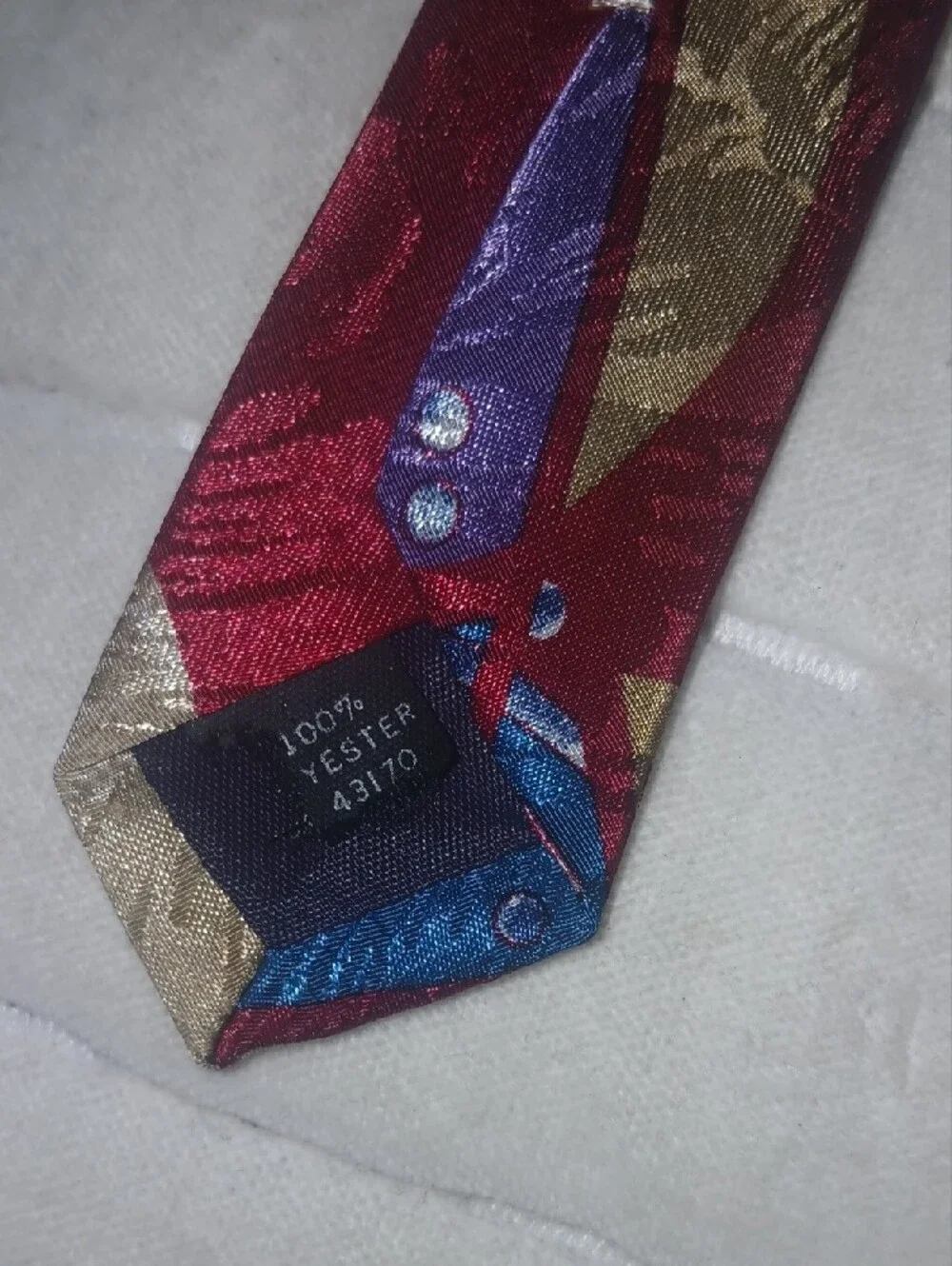 70s Vintage Essex Row Abstract  Fireworks Tie